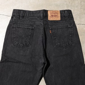 美品 34×30 USA 95年 オレンジタブ Levi’s 505 サルファブラック デニムパンツ