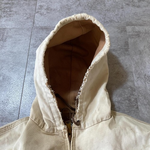 90s Carhartt アクティブジャケット ダック地 サーマルライナー 襤褸 星タグ 無地 USA製 M jacket 詳細写真3