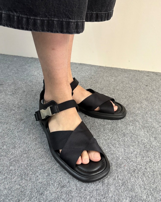 【PRADA】buckle strap sandals