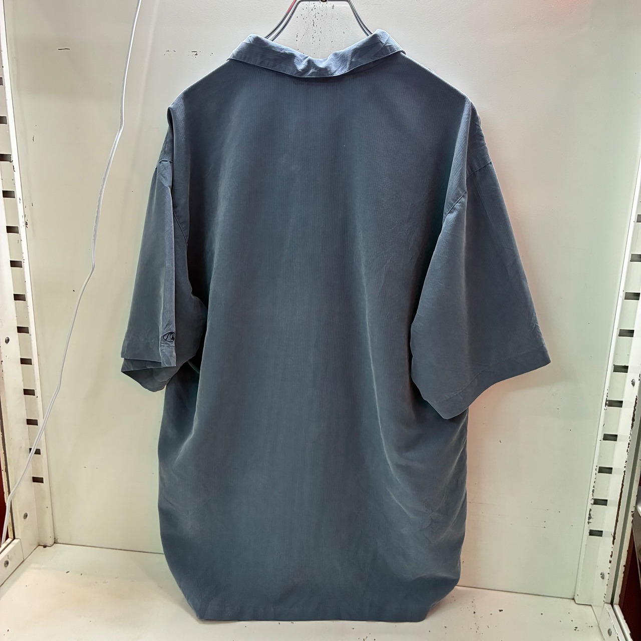 QUIKSILVER オープンカラー刺繍アロハシャツ 半袖シャツ クイックシルバー