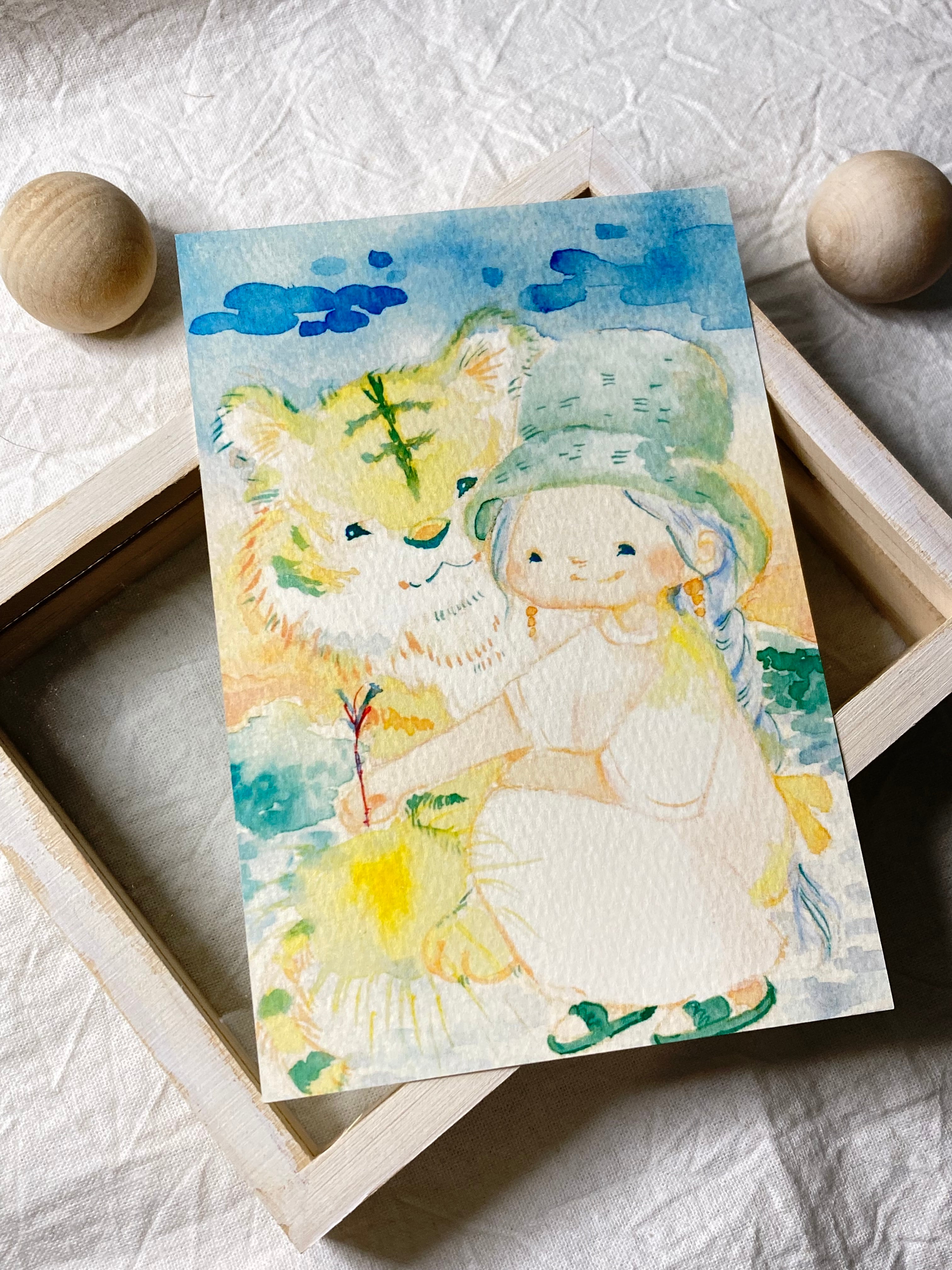 ポストカード◉夜明けの花火