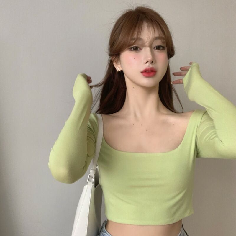 スリムTシャツ ロング スプリング 春物 YY-ファッション60321854326