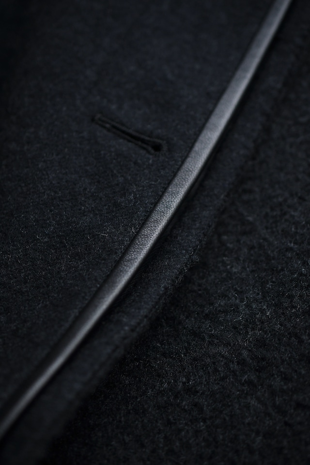 A.PRESSE / Cashmere Melton Long Coat (Charcoal)