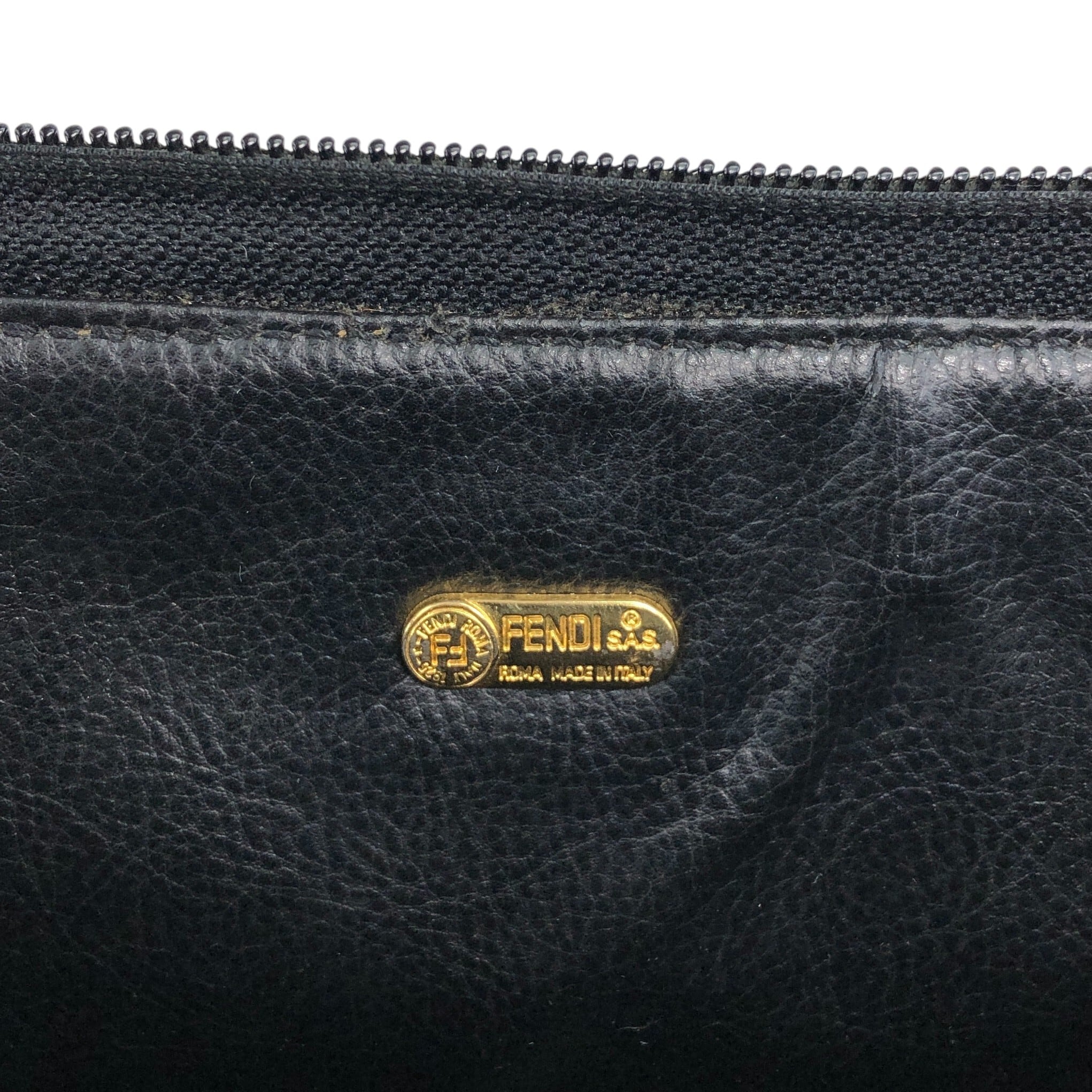FENDI フェンディ ぺカン ショルダーバッグ ブラウン FFロゴ PVC 2WAY