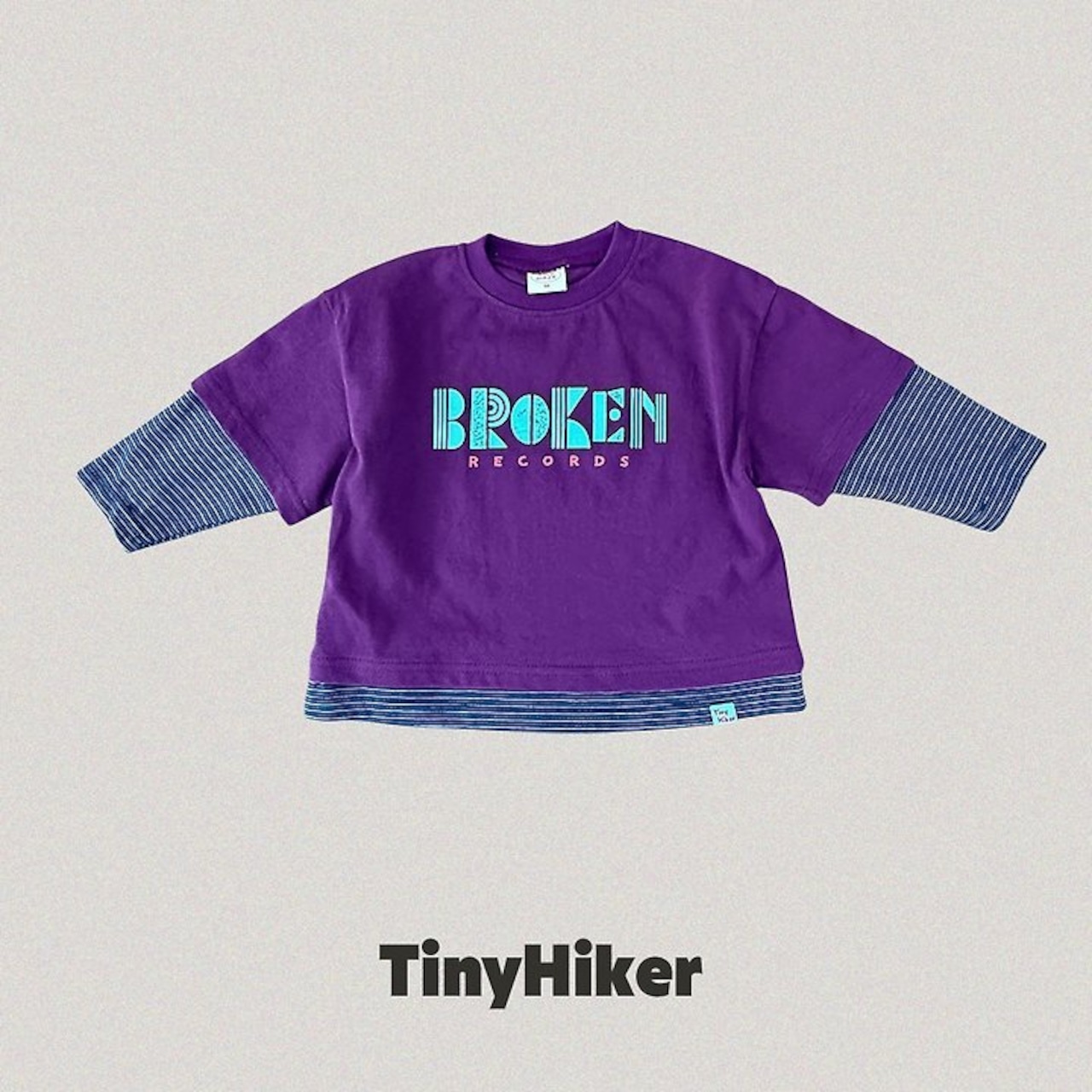 【取寄/韓国直送】Tiny Hiker 26/AU レコードレイヤードTシャツ|秋服|韓国子供服