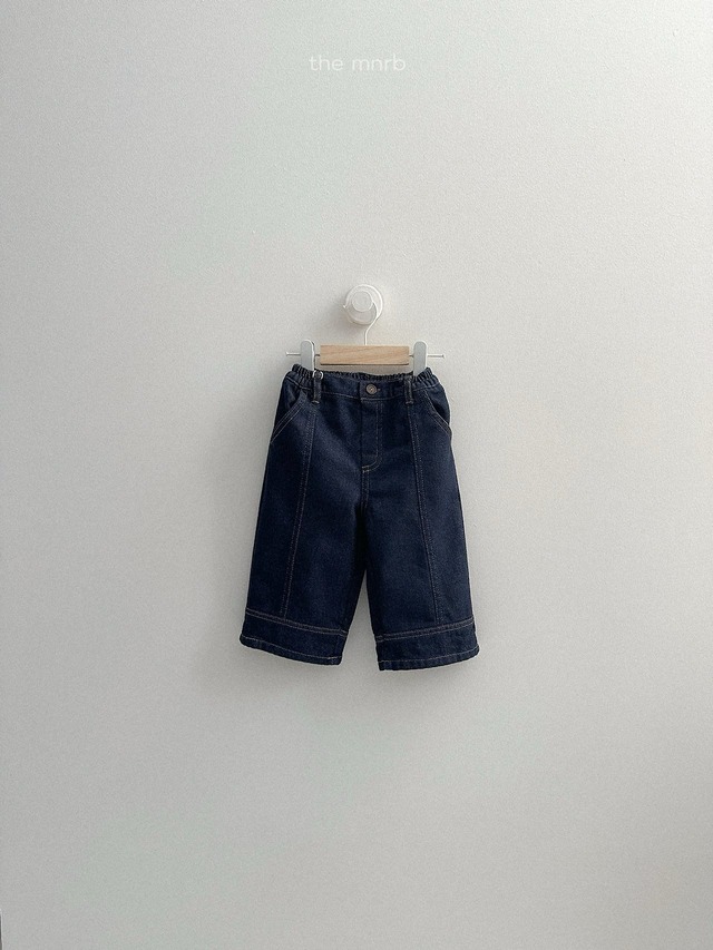 【予約/特典】mini robe / Non-fade panel denim pants