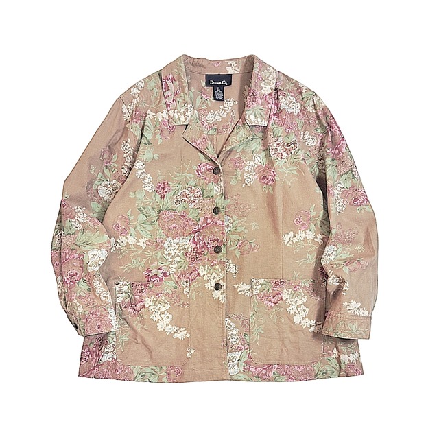 DENIM&Co. / Oversized Floral Linen×Rayon Jacket