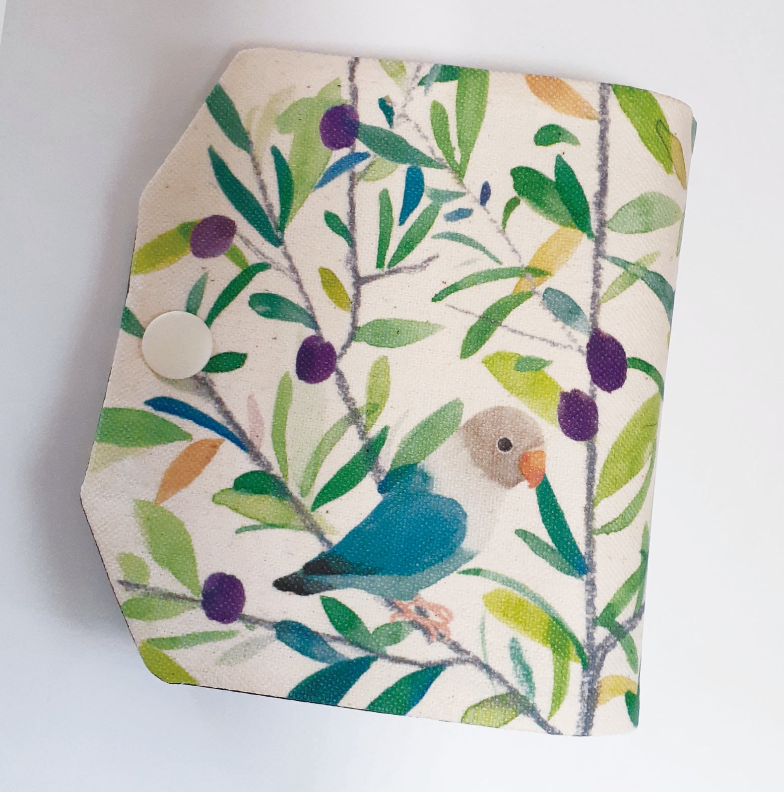 TORINOS 　仮置きマスクケース　植物　インコ　撥水加工　ハンドメイド　つばめ　鳥　インコ　オウム