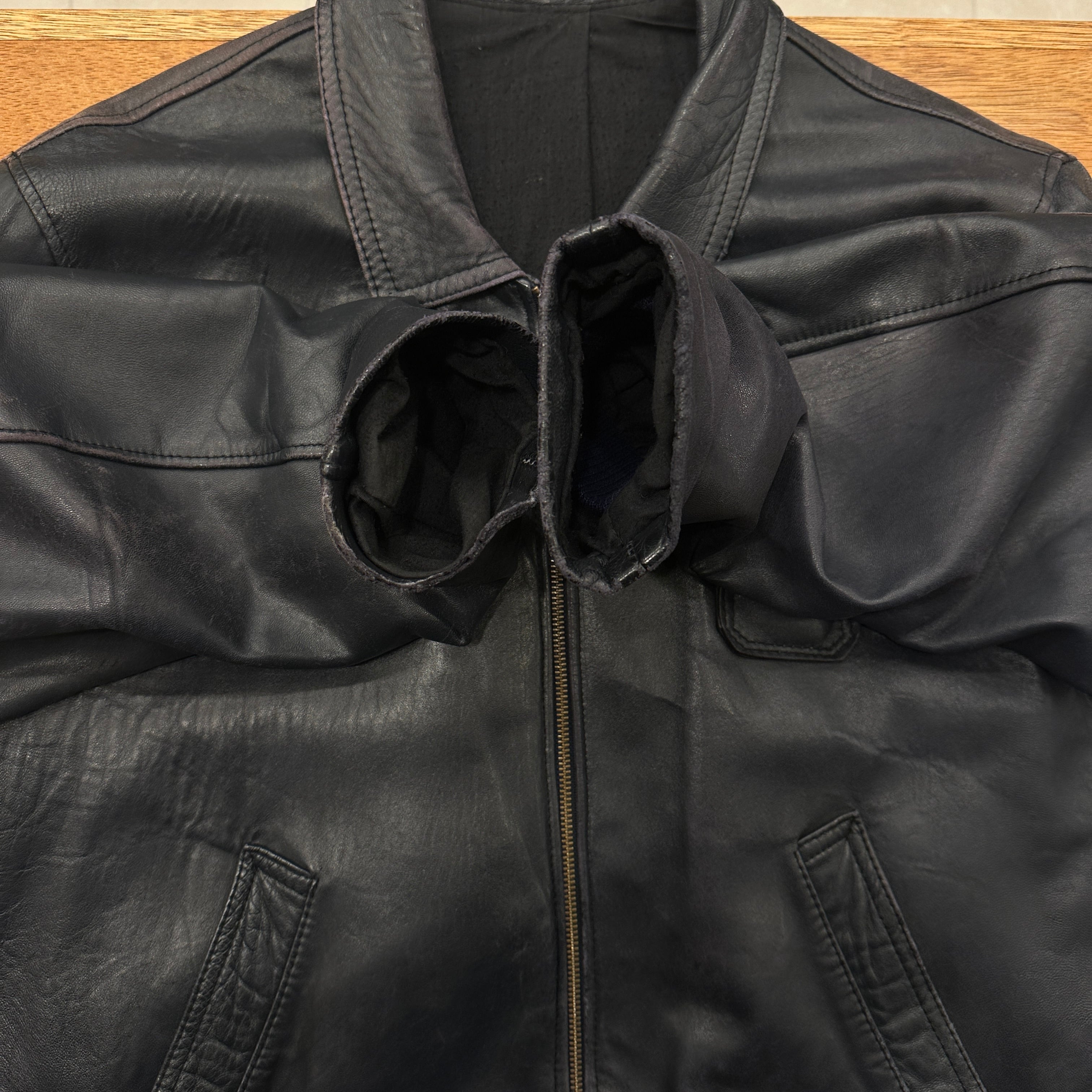 FRENCH VINTAGE PILOT LEATHER JACKET 民間 ⑧ | safarionline