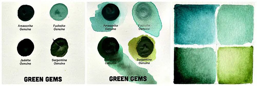 鉱石標本色見本つき】ダニエルスミス ドットカード ミネラルマーベル