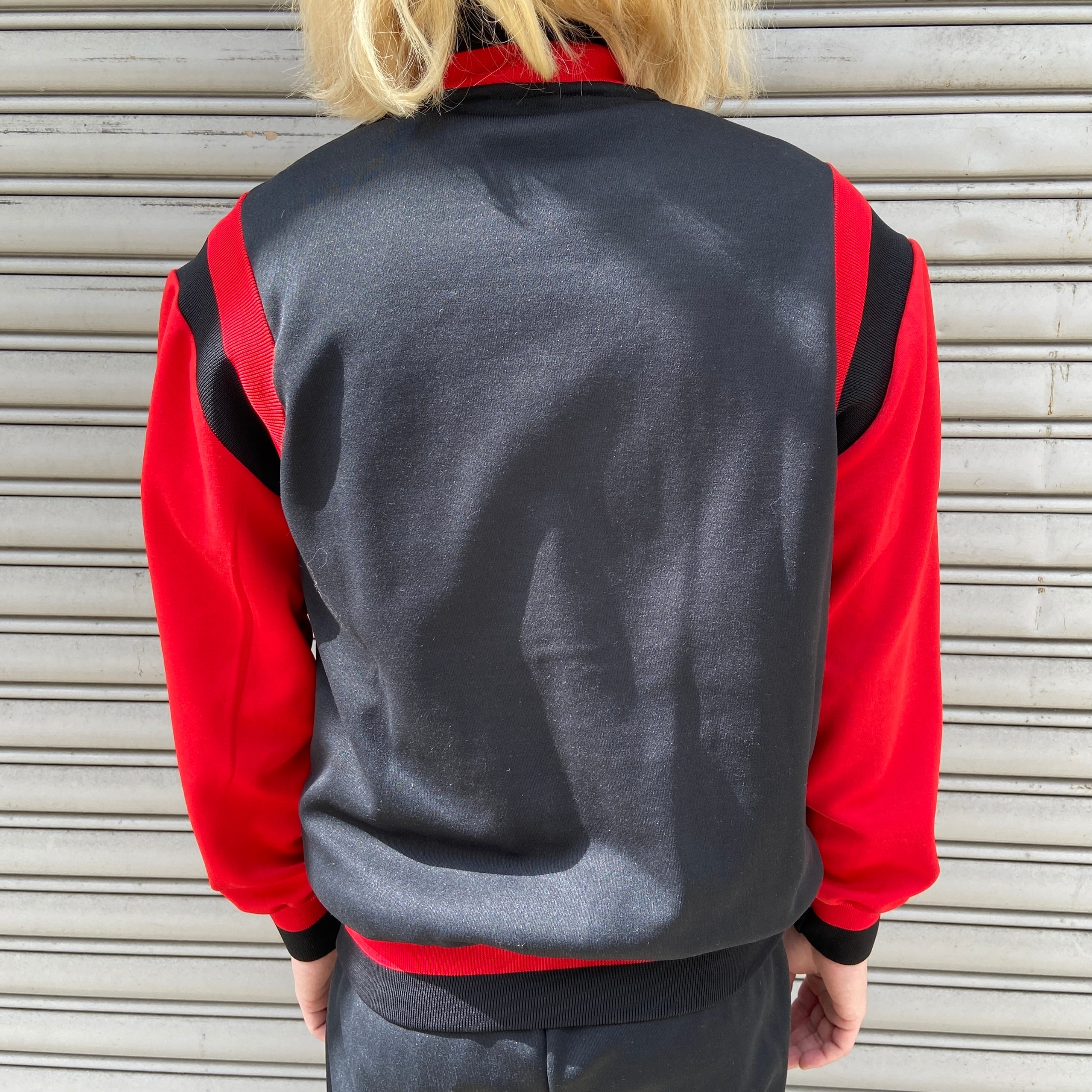 美品 80s adidas ジャージセットアップ トラックジャケット 黒 M