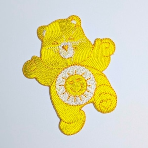 送料無料! ★刺繍アイロンワッペン★【 Care Bears( ケアベア ) 】 Funshine Bear / ファンシャインベア〚アメリカン雑貨 アメトイ〛