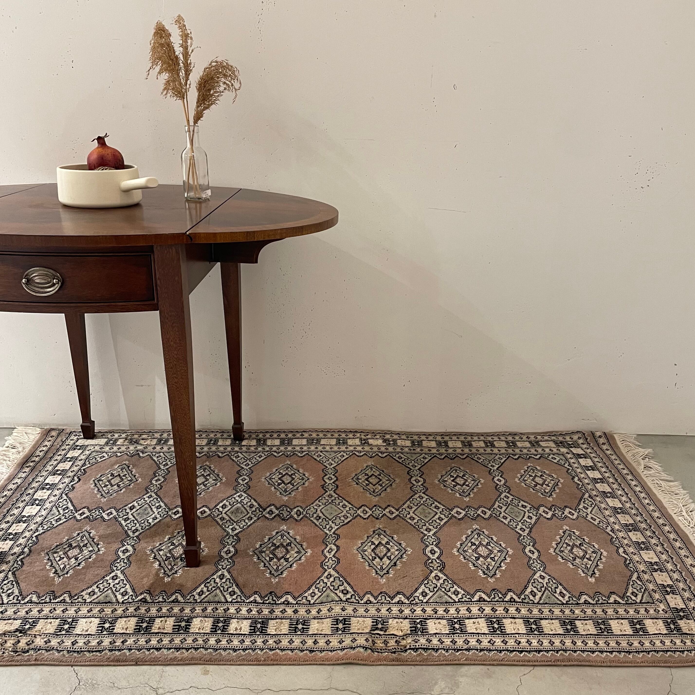 65cmx95cm 手織り絨毯 パキスタン絨毯 ヴィンテージ ラグ