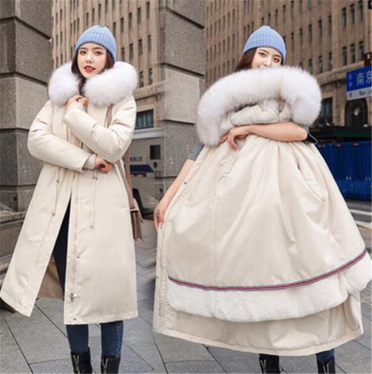 【話題の注目アイテム】INSスタイル 冬 中・長セクション 厚みをつける ジッパー フード付き 新品 コート