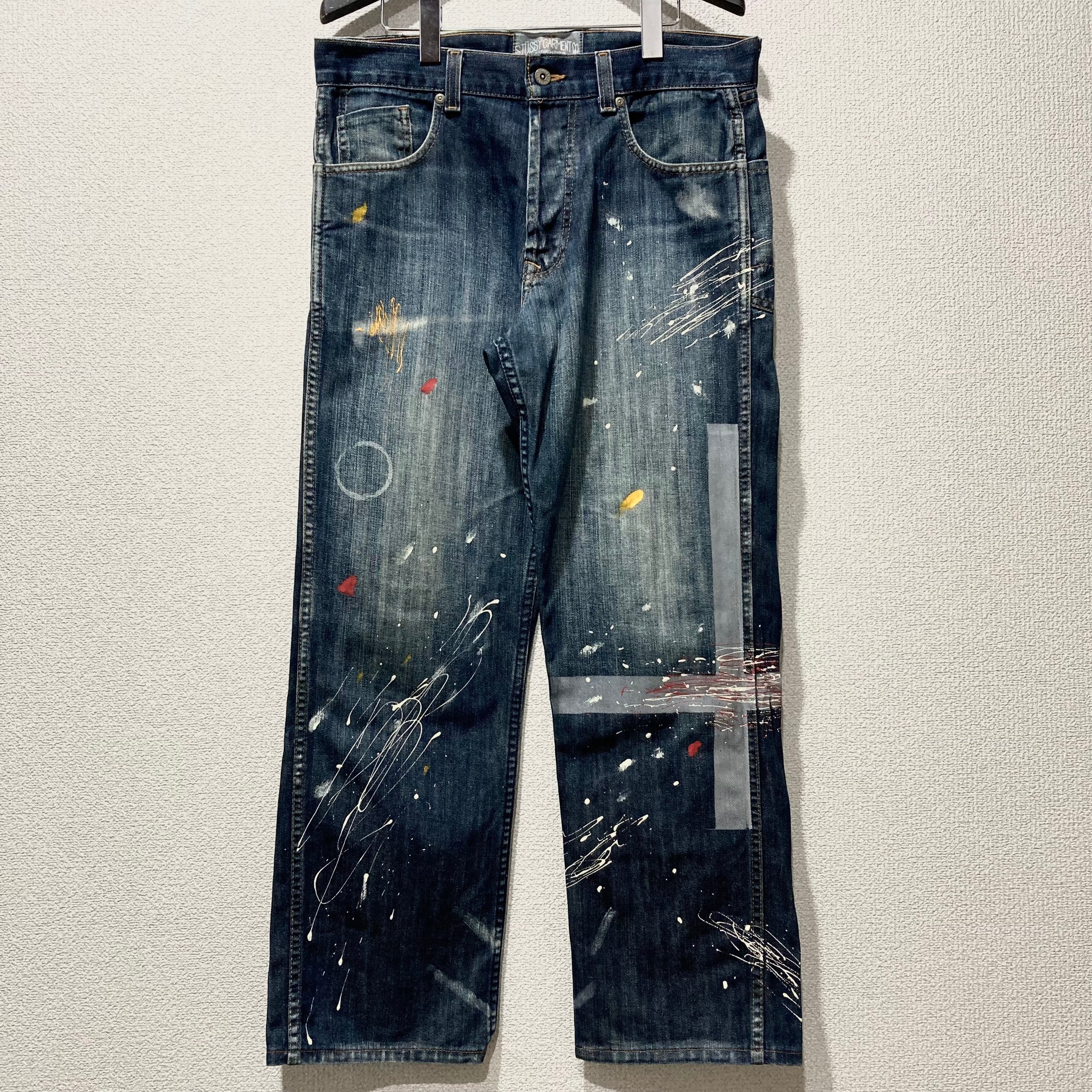 old stussy wide denim Special paint W32(W35) | tailor_dept old stussy wide denim Special paint W32(W35) | tailor_dept