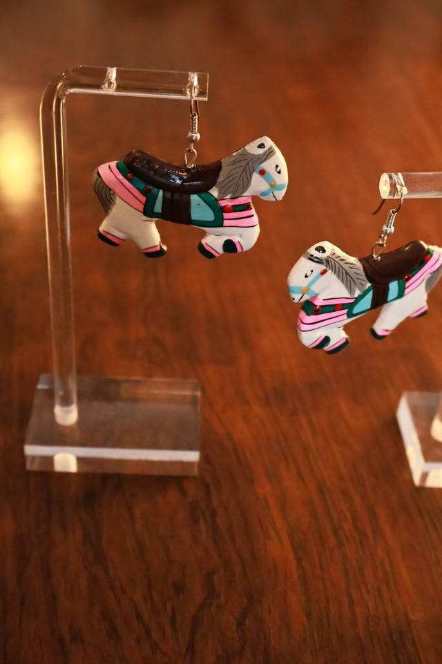 1980svintage handpaint wood pierce 馬