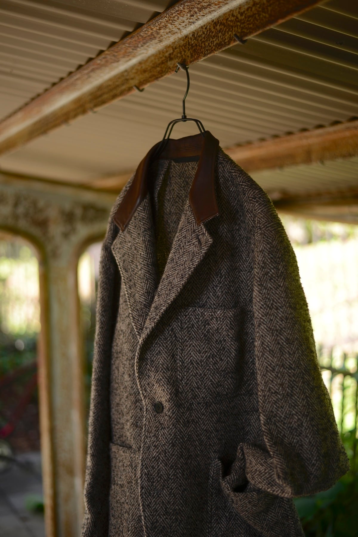 KAPTAIN SUNSHINE / Ex.herringbone tweed square over jacket | nariwai