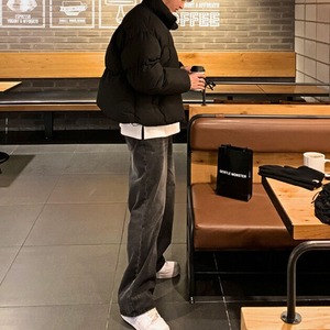 シンプルスタンドカラーパッドブルゾン　1010