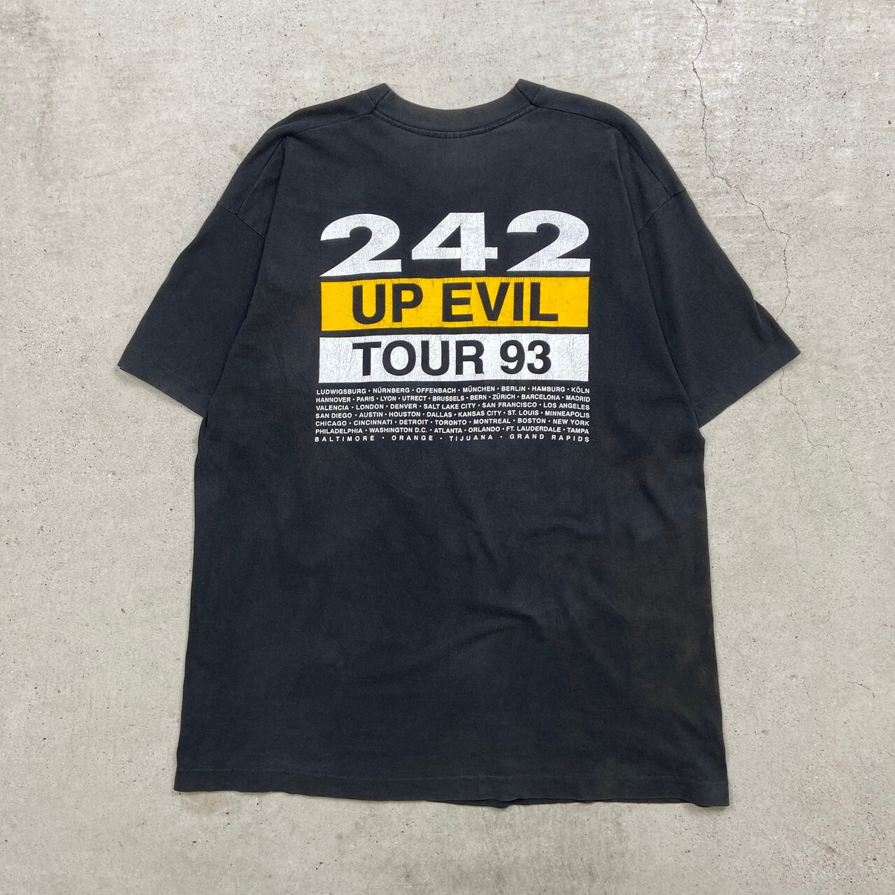 90年代 USA製 Front 242 Up EVIL バンドTシャツ バンT ツアーT メンズ 