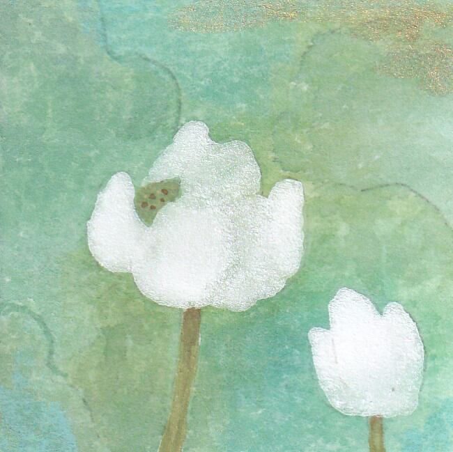 蓮の花「絵画」2L判サイズ原画 まさっ