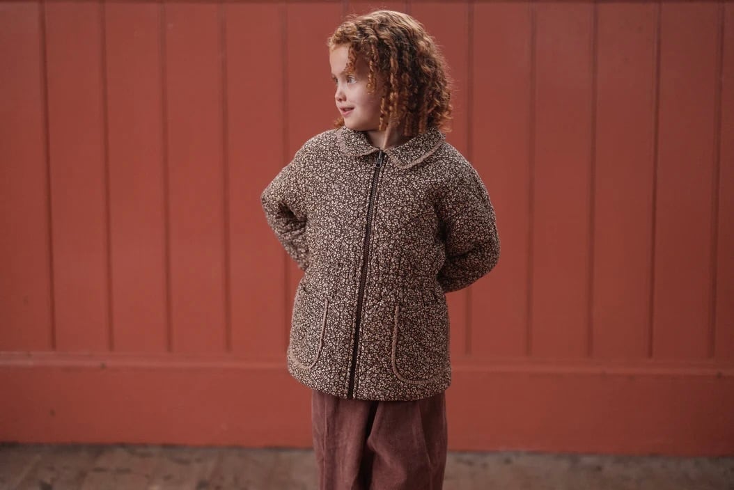 送料無料 Little cotton clothes/Elsie Jacket - Bracken Floral