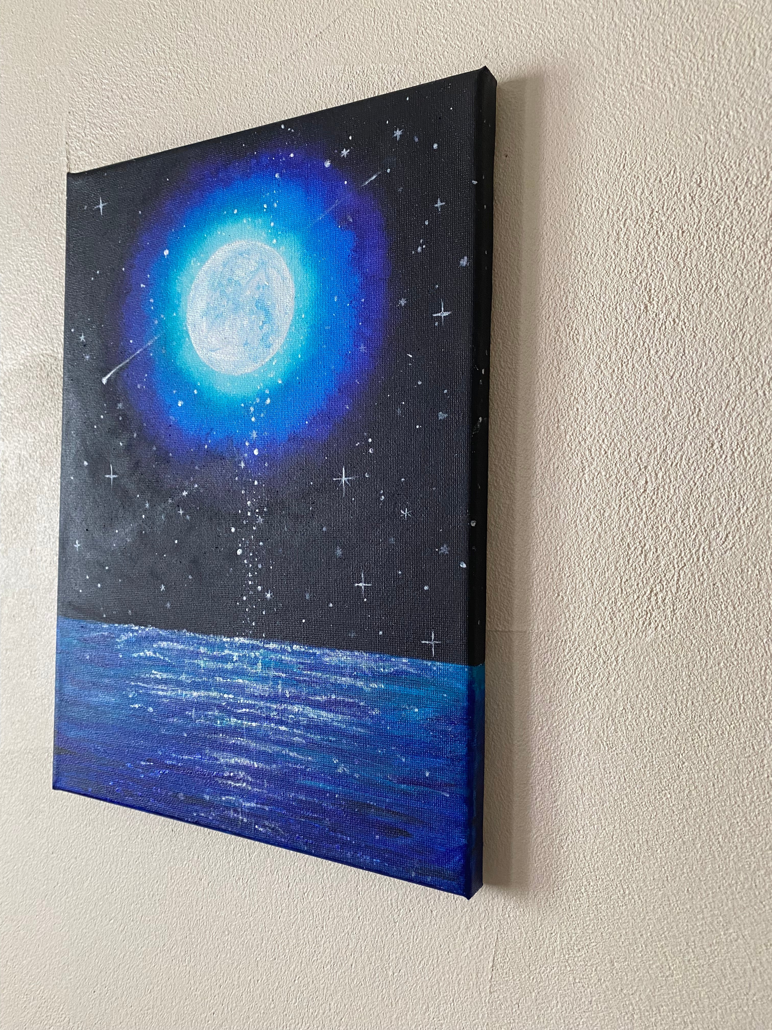 星降る夜に2 キャンバス アクリル絵の具 | Canvas alien