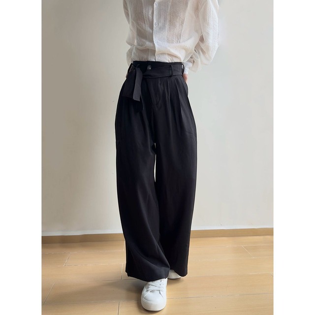 High-waisted neutral style suit pants(MT1485)