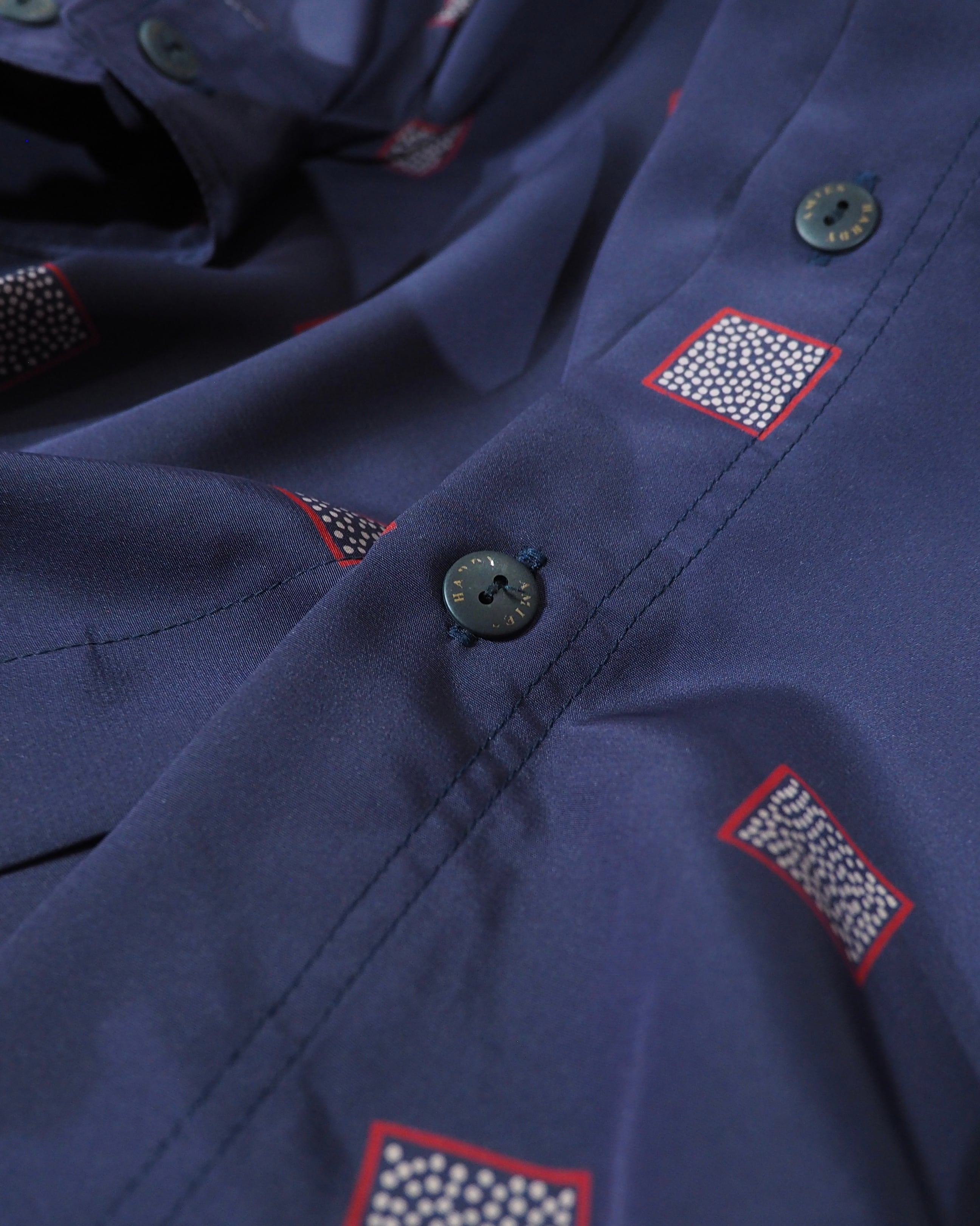 1990s Beautiful Bewitching Purple All Over Pattern vintage Drape Loose Shirt