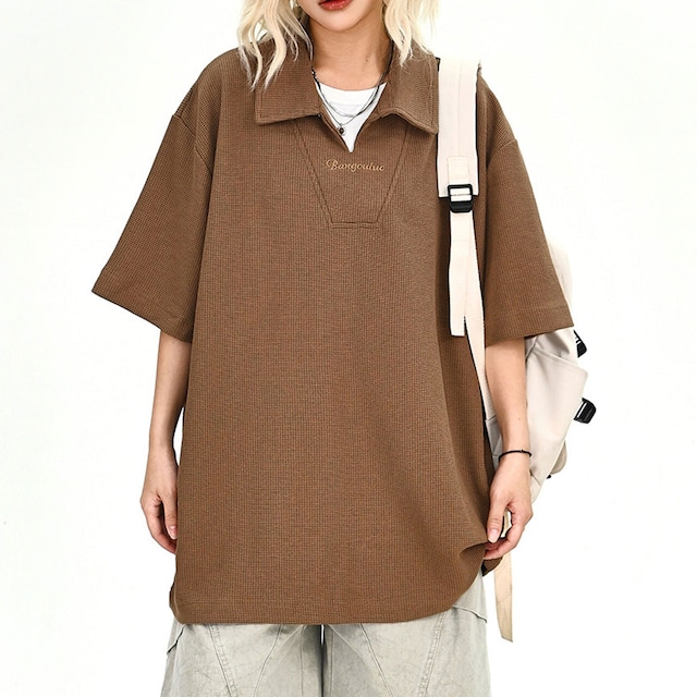フェイクレイヤードオーバーシルエットプルオーバー 2col R02046