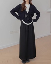 Fake layered Knit T20283