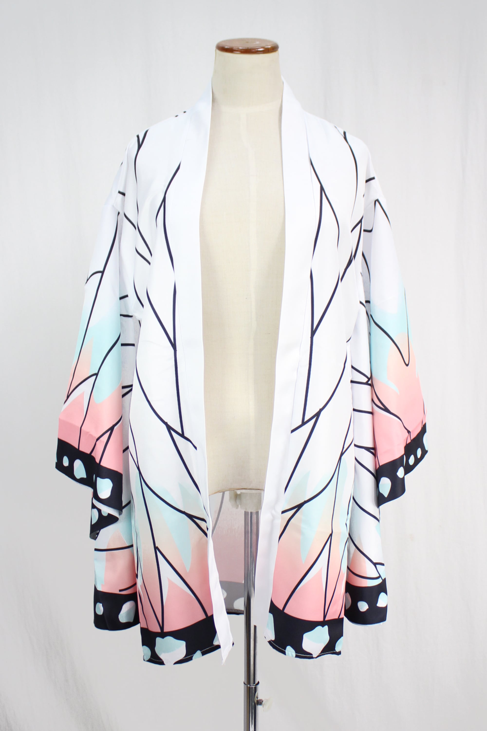 コスプレ衣装 鬼滅の刃 風 胡蝶しのぶ 鬼殺隊隊服 羽織+足カバーセット