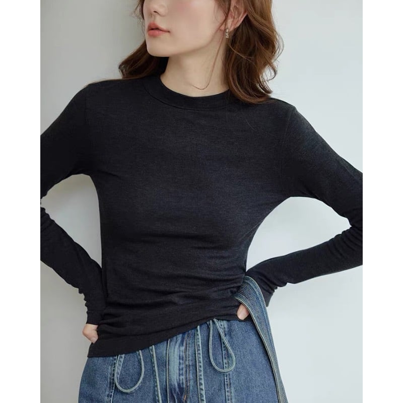 crew neck slim fit tops 101654