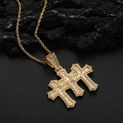 2色クロス ネックレス W241