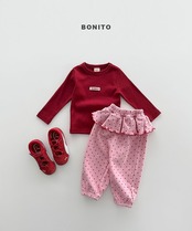 韓国子供服 / BONITO / 26Autumn / カラフルリブTシャツ / 秋服 *12M~JM *