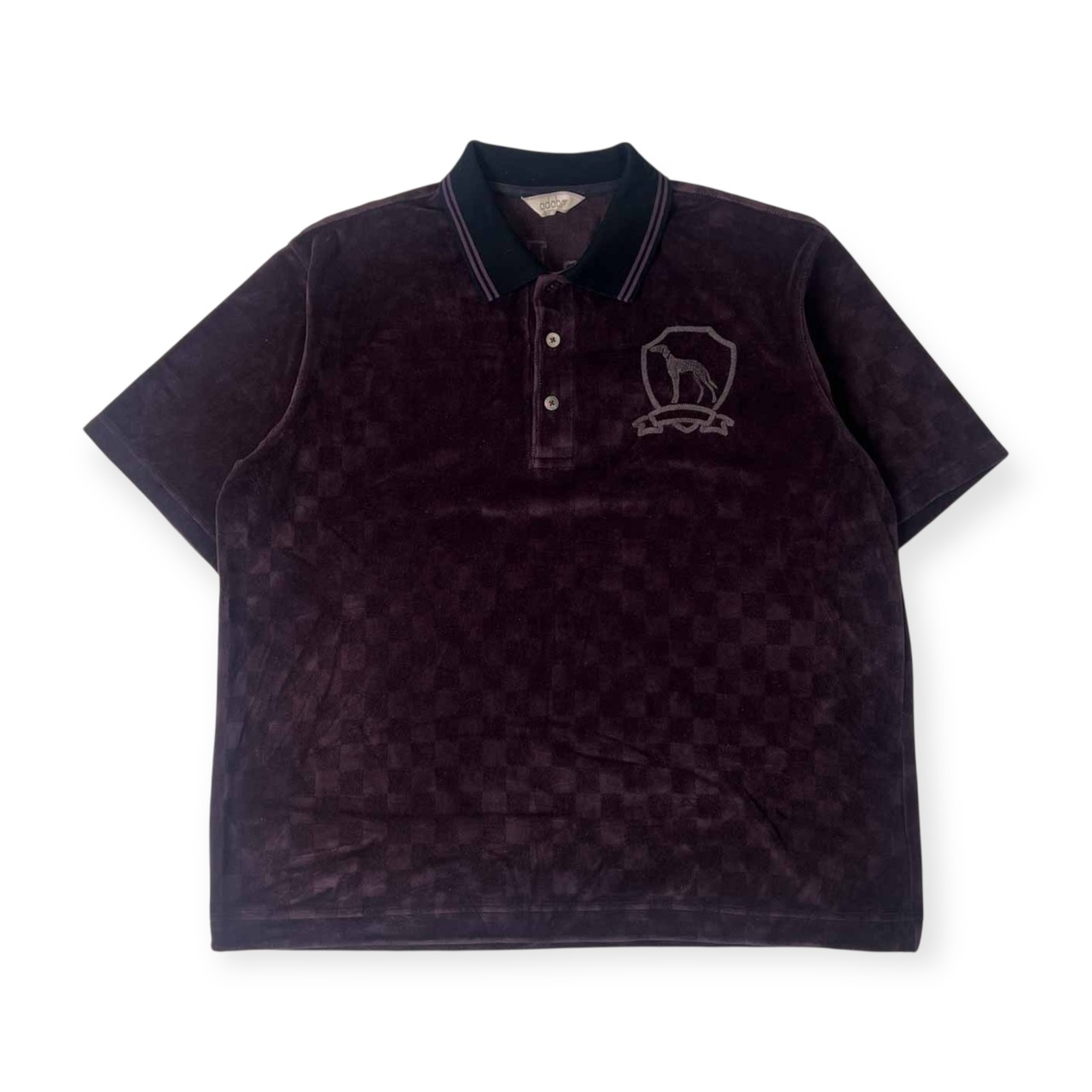 adabat アダバット パイル ベロア 半袖 ポロシャツ 50/パープル メンズ ゴルフ