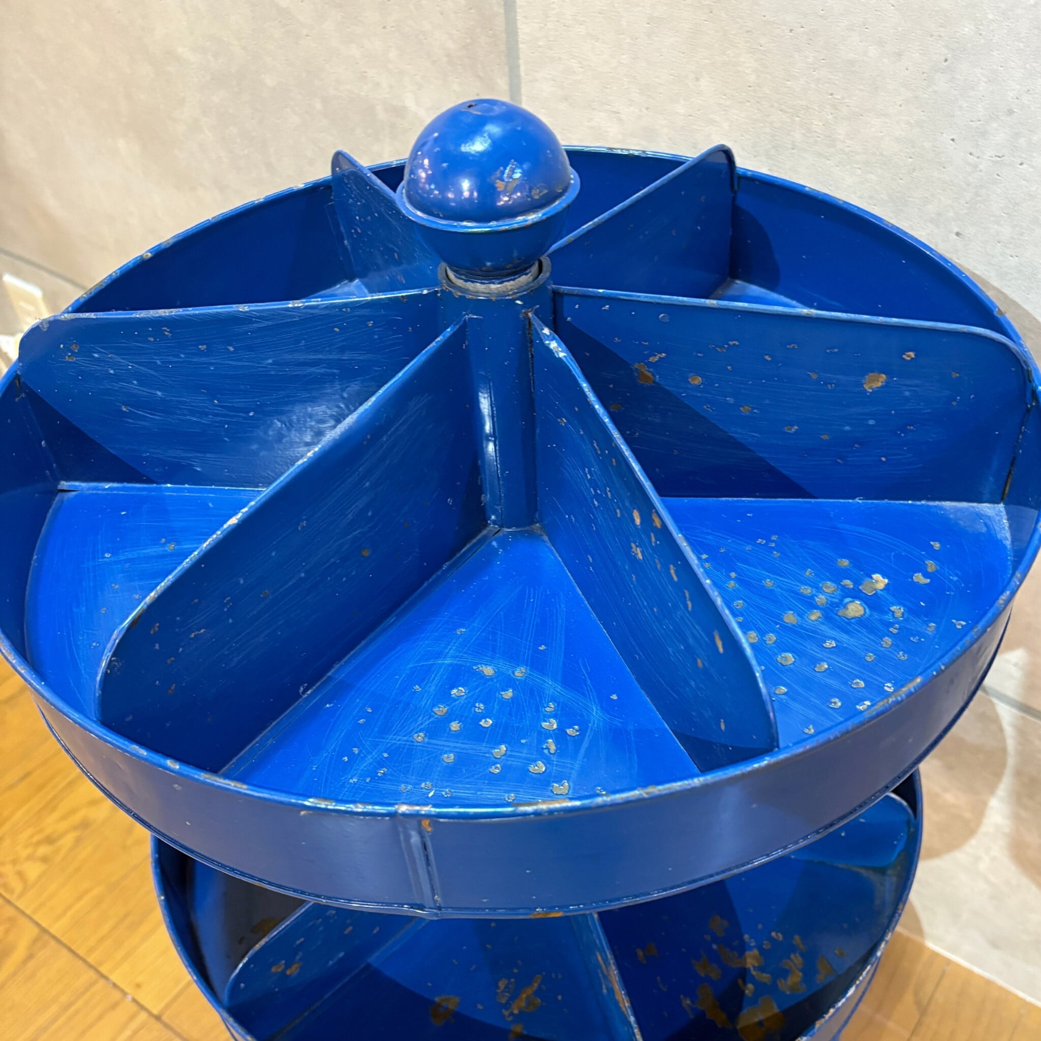 新品】DULTON ダルトン Round rack 3 layer 3段回転式ラック ブルー
