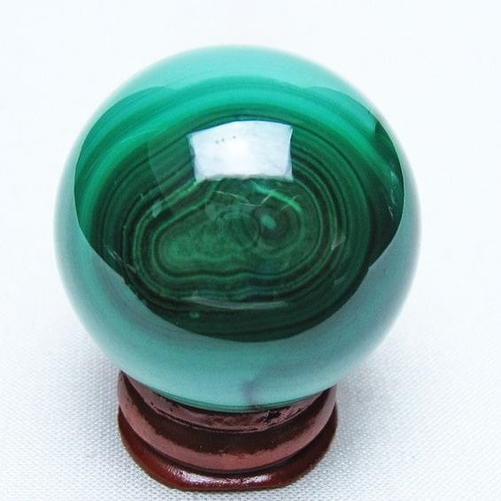 マラカイト 丸玉 36mm スフィア 置物 一点物 141-8358