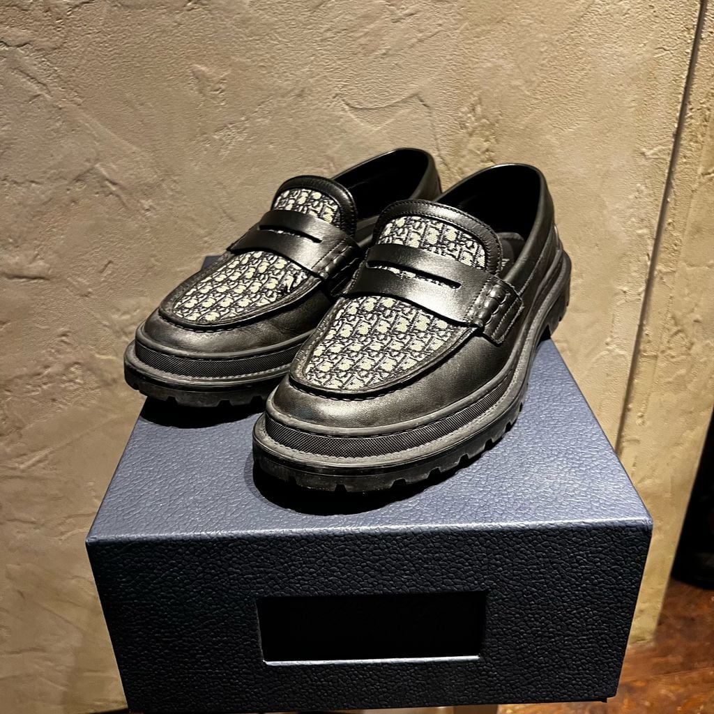 【新品未使用】Dior ブラック ローファー 厚底43 A】ディオール DIOR エクスプローラー ローファー カーフ28cm 43