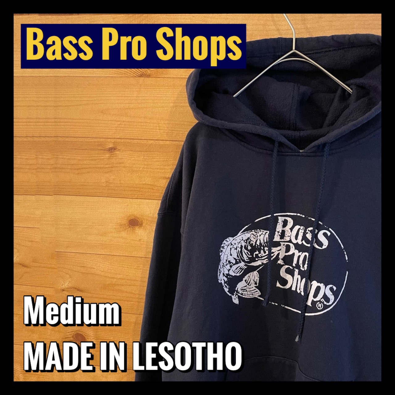 【Bass Pro Shops】プリント 釣り スウェット パーカー バスプロショツプス M アメリカ古着
