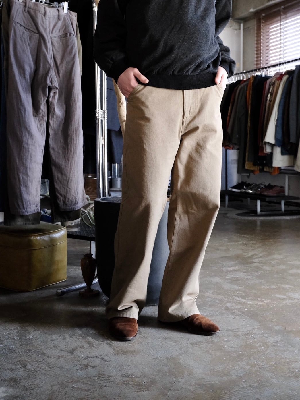 パンツ ENCOMING/SPOTTED DENIM TROUSER ENCOMING】 ENST DENIM TROUSER | THE OUR