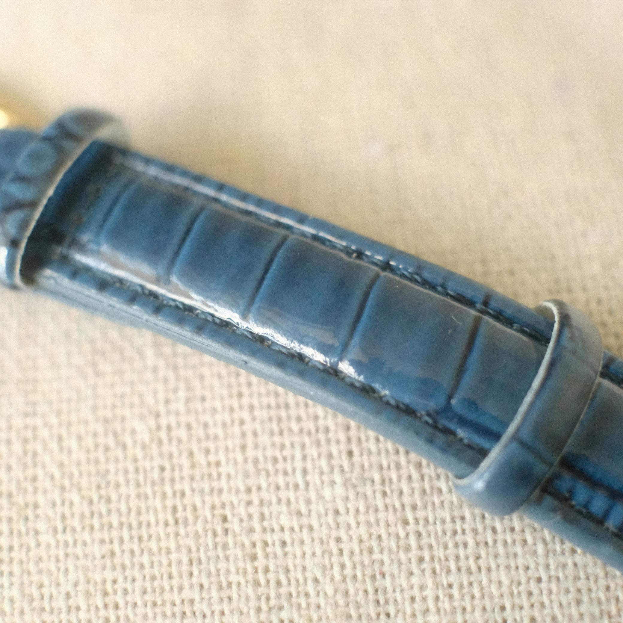Murano Millefiori Watch With Leather Band - Navy | flemington