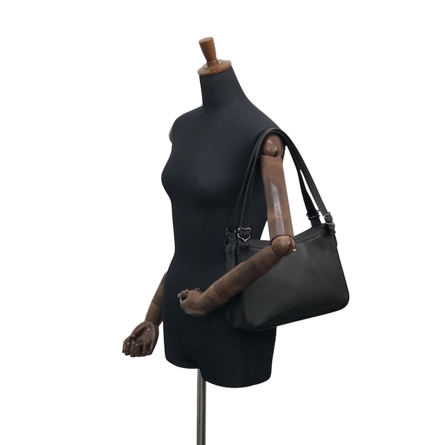 Yves Saint Laurent イヴ・サンローラン ショルダーバッグ ブラック ロゴ レザー セミショルダーバッグ vintage ヴィンテージ オールド 2mp2vx