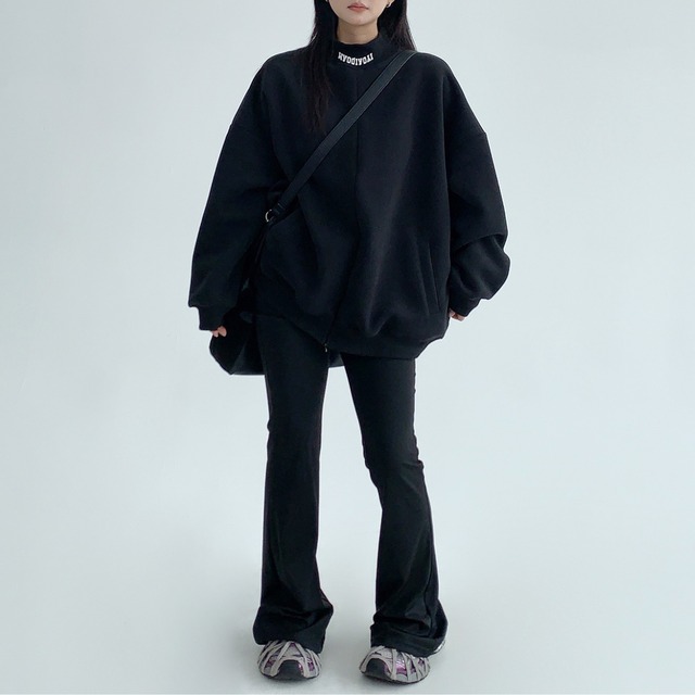 zip mock neck sweatshirt　ジップモックネックスウェットシャツ　J0573