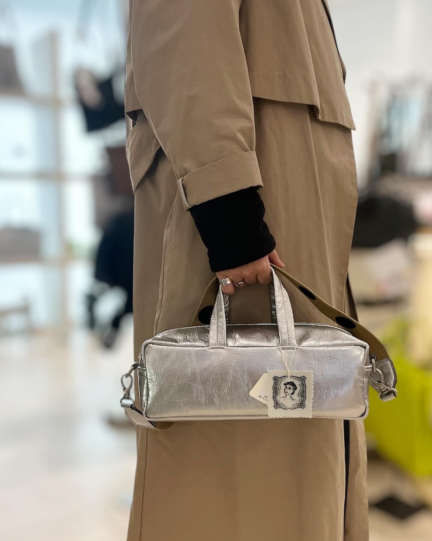 DEUX MILLE ドゥミル 2wayエナメル横長ボストン[SILVER] 再入荷！DEUX MILLE ドゥミル 2wayエナメル横長ボストン[SILVER] | Pay ID