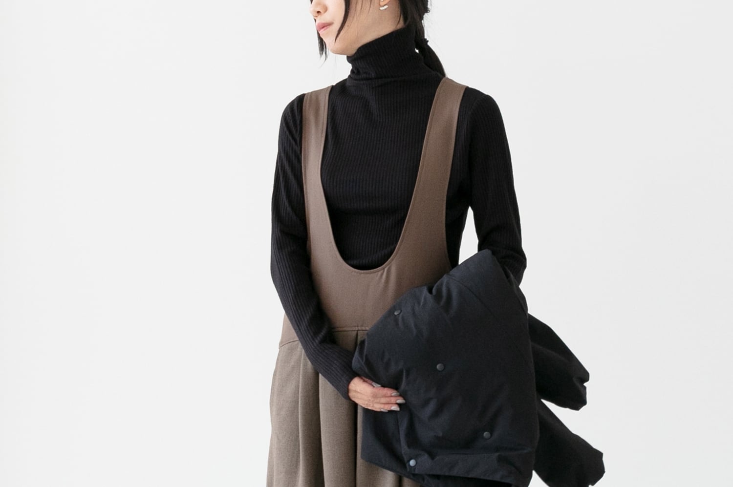 ナチュラルウォームリブ - ボトルネックプルオーバー