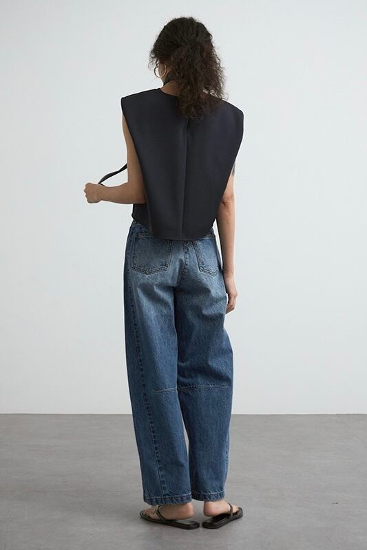 CREDONA WIDE BEETLE DENIM PANTS ワイドビートルデニムパンツ Blue 