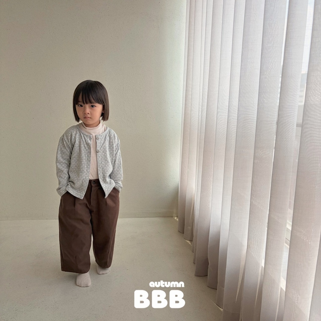 韓国子供服 / 26Autumn / 〖取寄〗BBB / ドットカーディガン / ユニセックス / キッズ服 *XXS~XL*