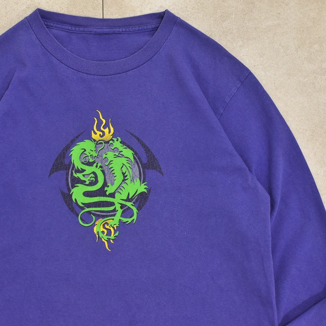 00s～ Dragon & Tiger design long sleeves T-shirt