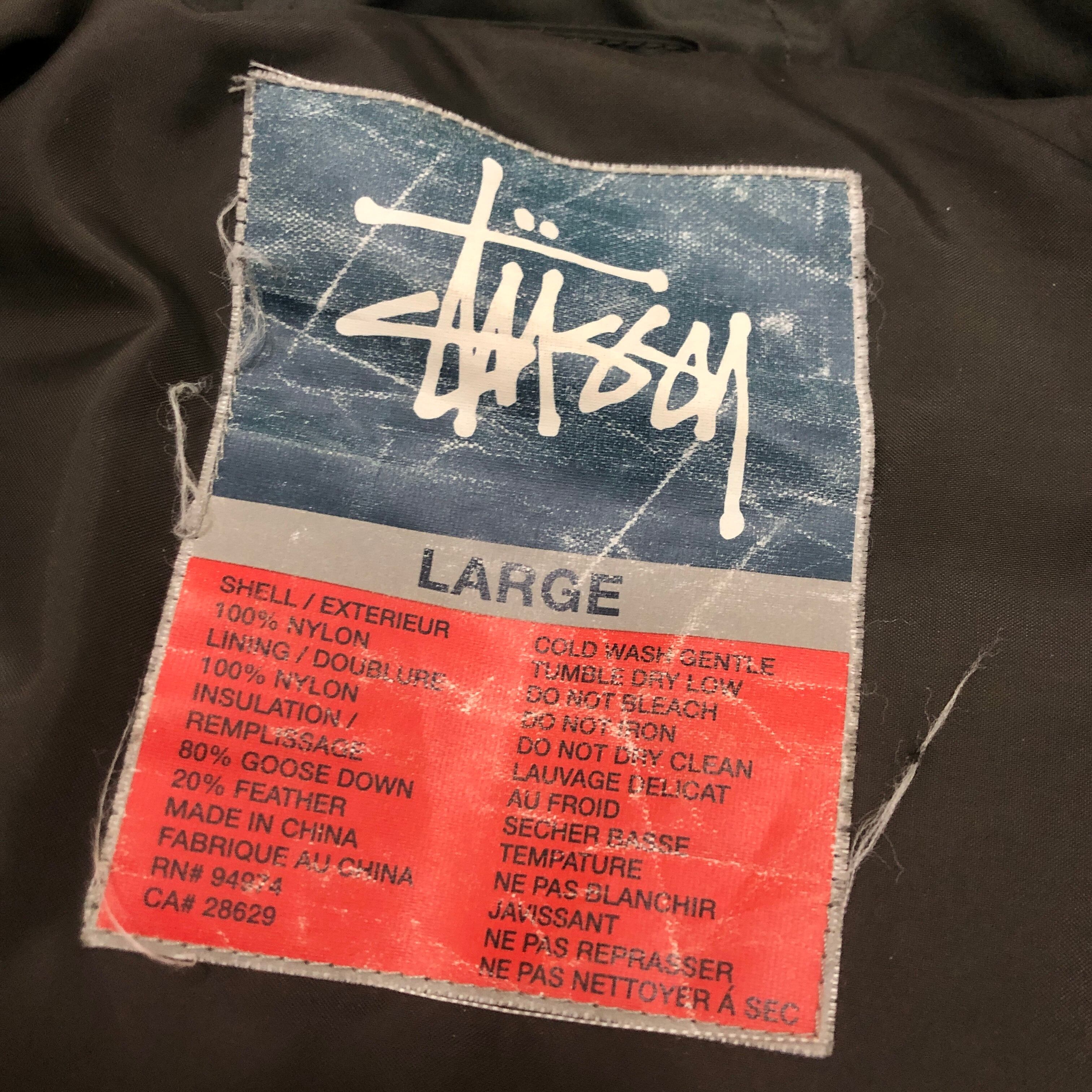 90s OLD STUSSY/Down Jacket/紺タグ/L/ダウンジャケット/刺繍 90s OLD STUSSY/Down Jacket/紺タグ/L/ダウンジャケット/刺繍