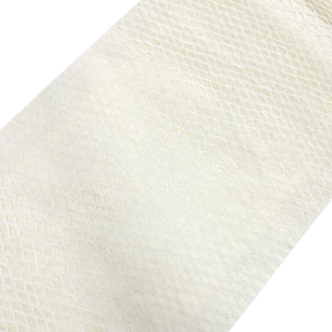 夏帯 名古屋帯 すくい織 美しい乳白色 O-3975 